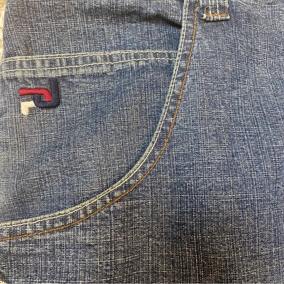 Vintage Y2K  Paco‎ Elite Jeans Patchwork Stitching Baggy Fit Wide Leg 36x31 - Picture 10 of 16